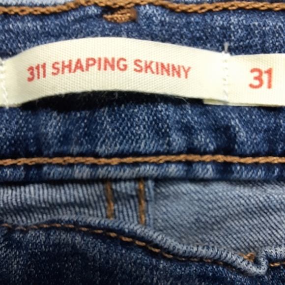 Levi's 311 Shaping Skinny Ankle Crop Blue Jeans SZ 31 - Picture 6 of 13